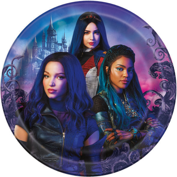 Disney Descendants 3 Round 9" Dinner Plates, 8ct