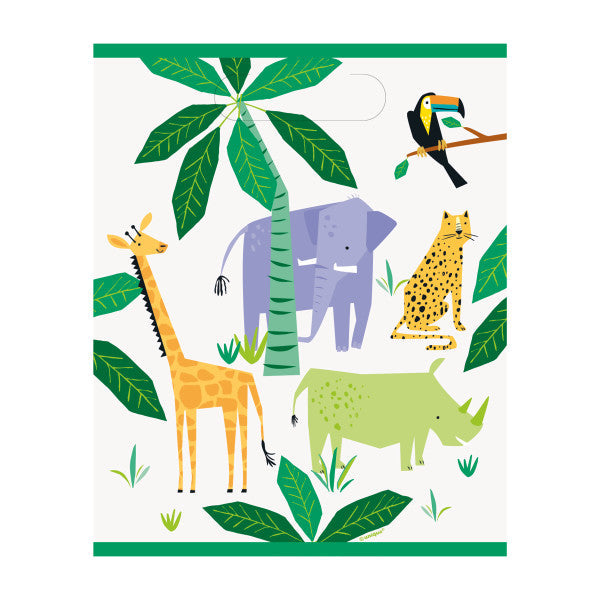 Animal Safari Loot Bags, 8ct