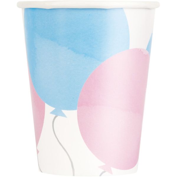 Gender Reveal Party 9oz Paper Cups, 8ct