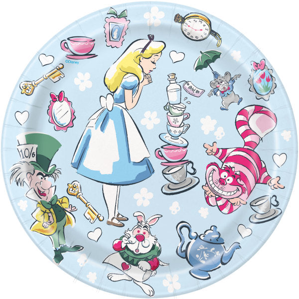 Disney Alice in Wonderland Round 7" Dessert Plates, 8ct