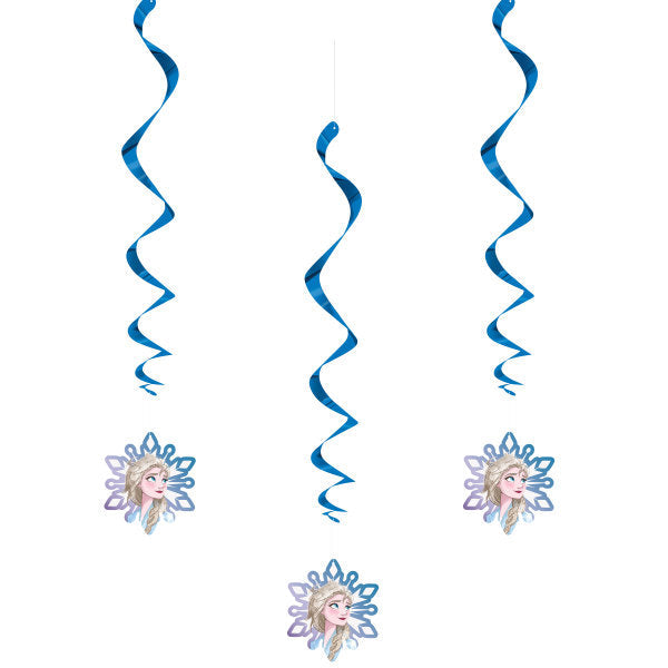 Disney Frozen 2 Hanging Swirl Decorations 26", 3ct