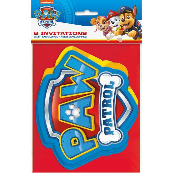 Paw Patrol Large Invitations, 8ct