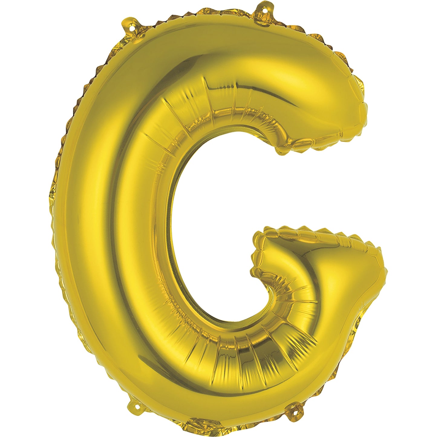 Gold Letter G Shaped Foil Balloon 14", Packaged