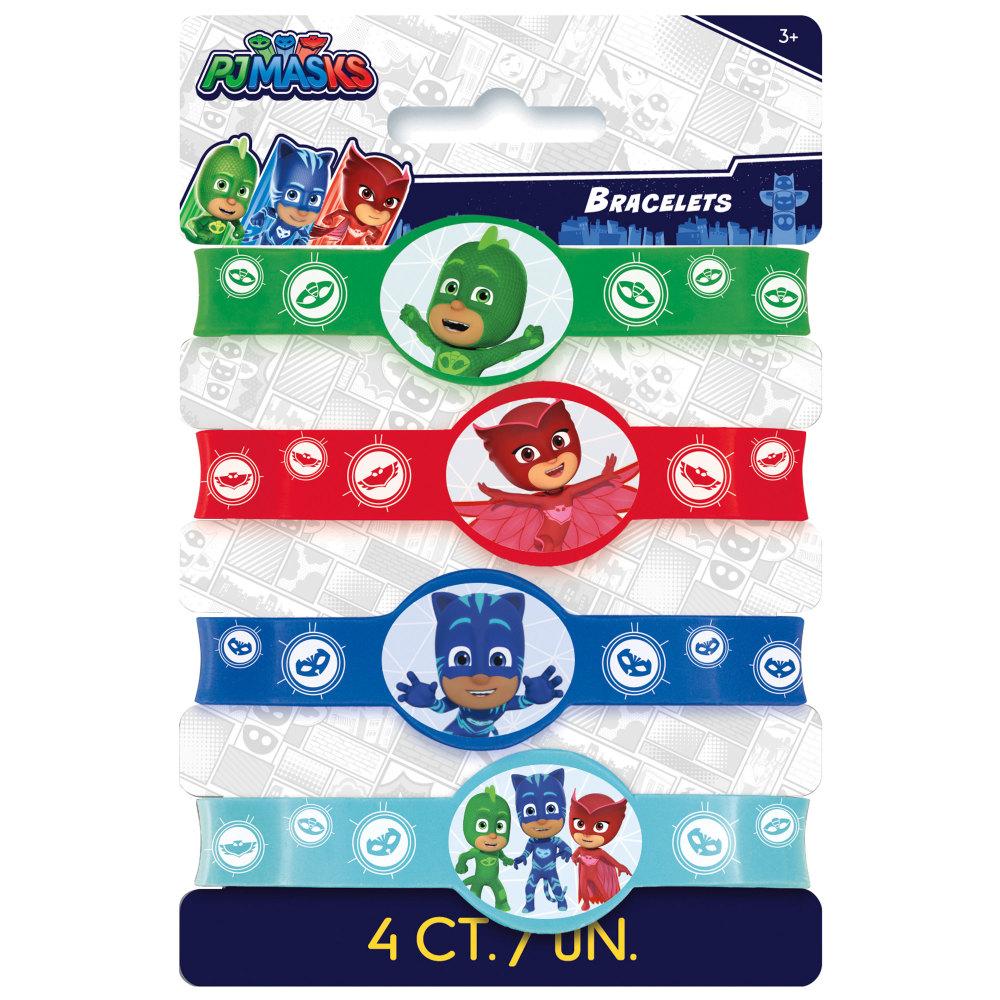 PJ Masks Stretchy Bracelets, 4ct