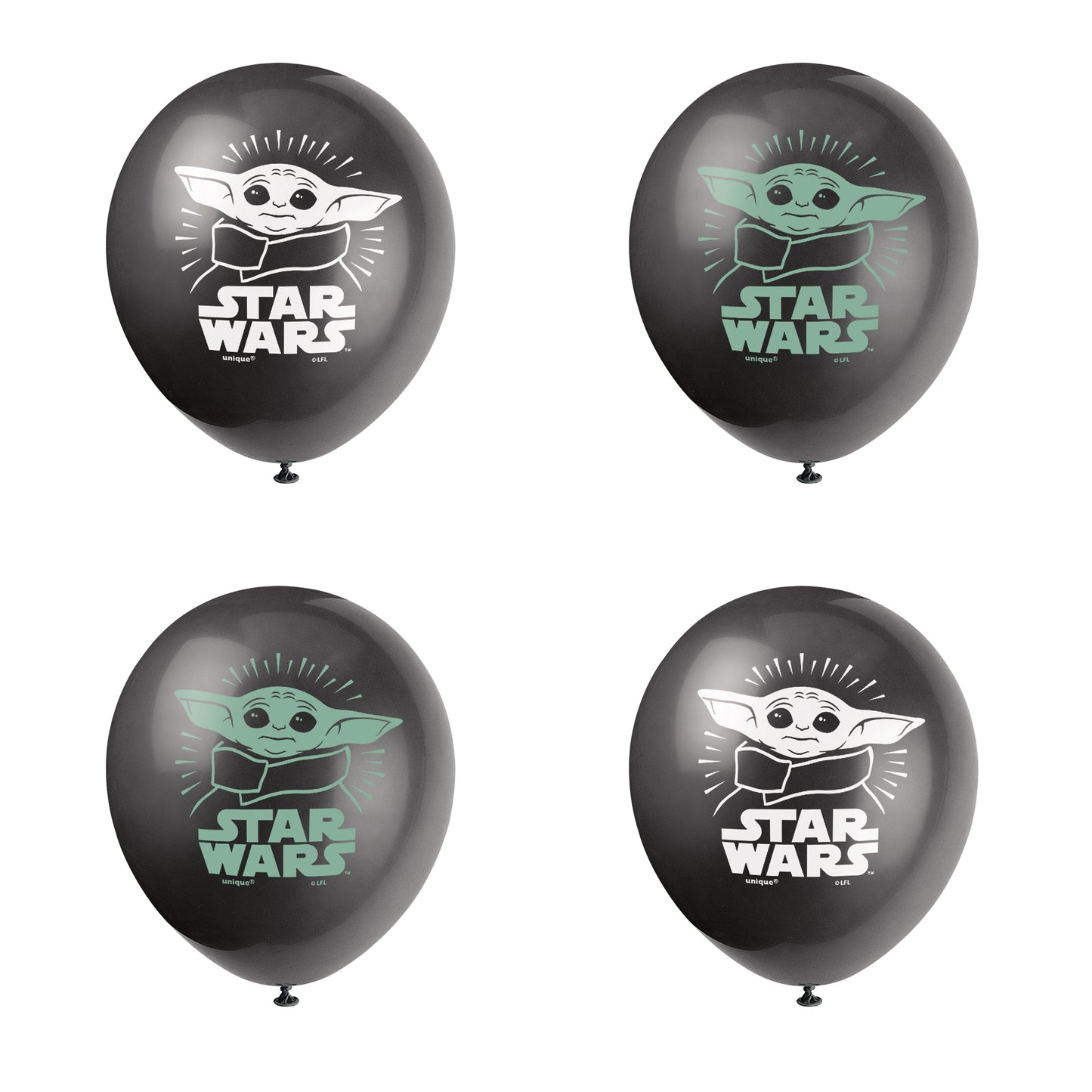 Mandalorian The Child 12" Latex Balloons, 8ct