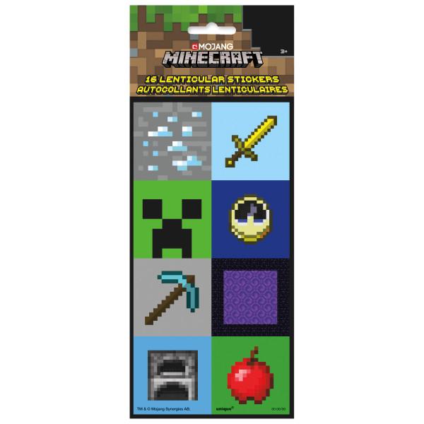 Minecraft Lenticular 3D Stickers, 16ct