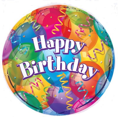 Brilliant Birthday Round Foil Balloon 18", Bulk