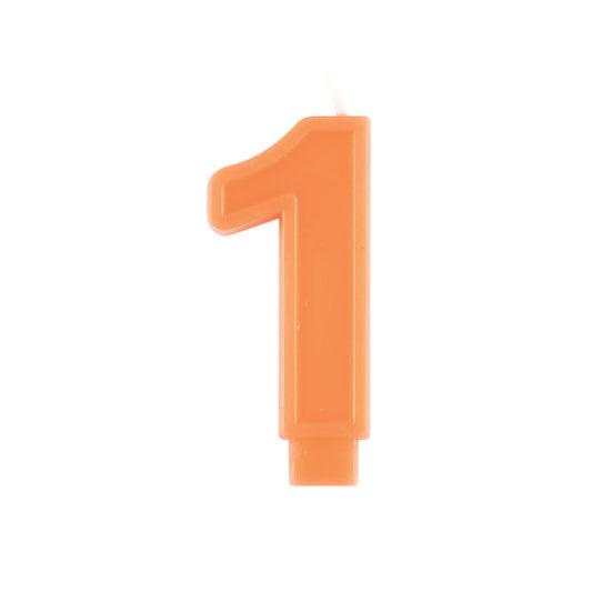 Raised Border Number 1 Birthday Candle