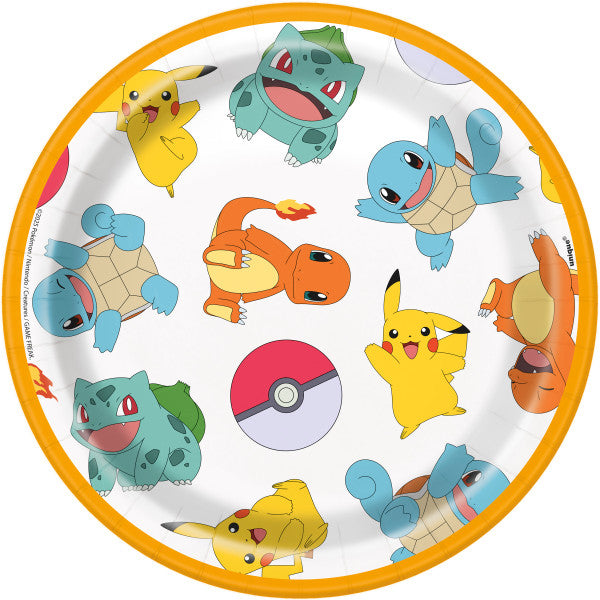 Pokemon Round 7" Dessert Plates, 8ct