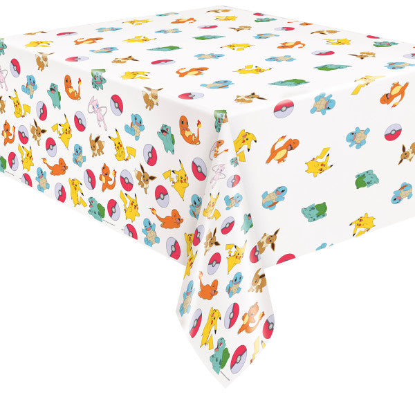 Pokemon Rectangular Plastic Table Cover, 54" x 84" - Short Fold