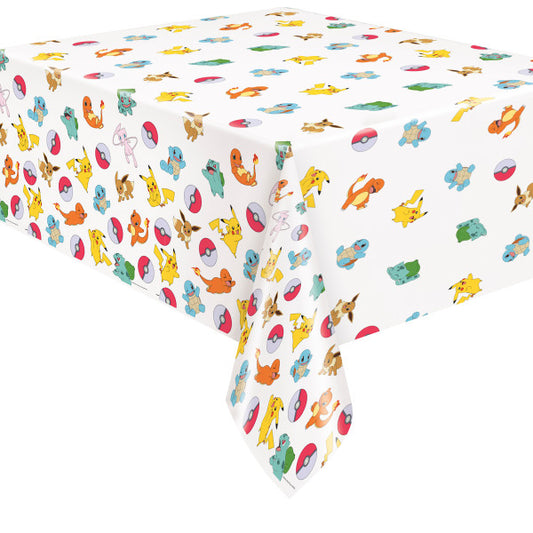 Pokemon Rectangular Plastic Table Cover, 54" x 84" - Short Fold