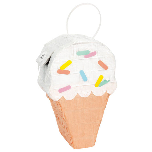 Pastel Ice Cream Cone Shaped Mini Pinata Favor Decoration