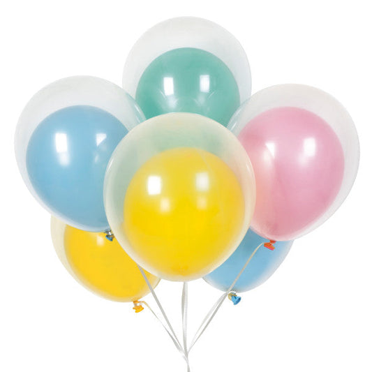 Pastel Ice Cream Latex Double Stuffed Balloon Bouquet Kit, 12ct