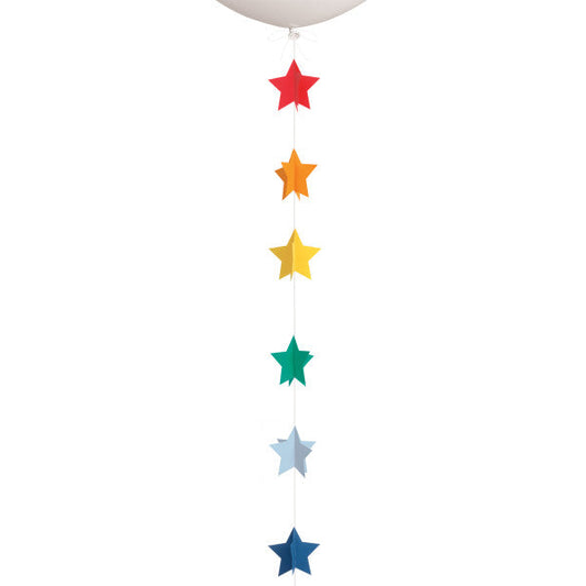 3D Paper Stars Balloon Tail, 6 ft