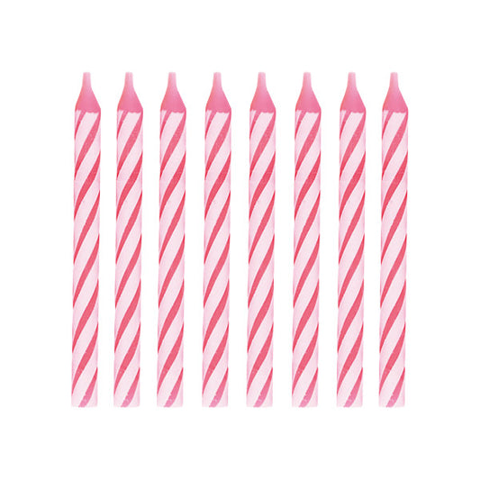 Pink Spiral Birthday Candles, 24ct