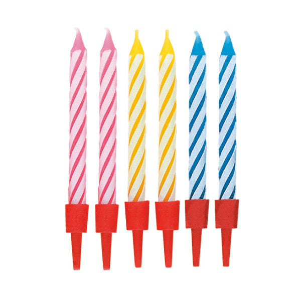 Birthday Candles in Holders, 20ct