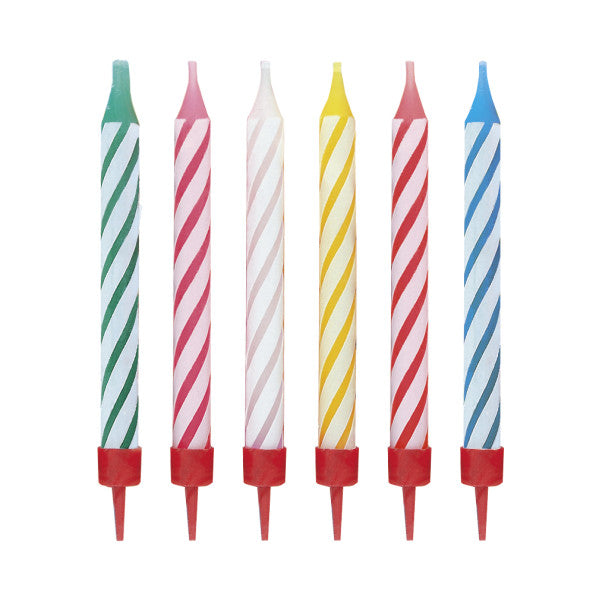Birthday Candles in Holders, 12ct