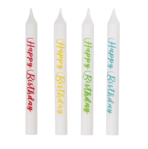 Assorted "Happy Birthday" Birthday Candles, 8ct
