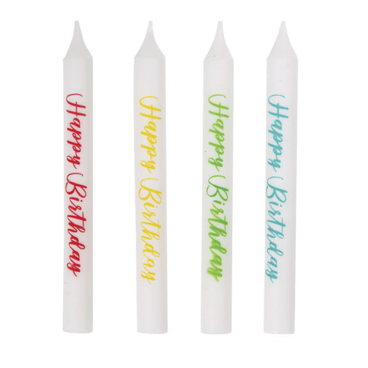 Assorted "Happy Birthday" Birthday Candles, 8ct
