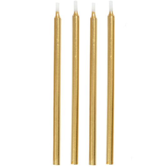Gold Birthday Candles 5", 12ct