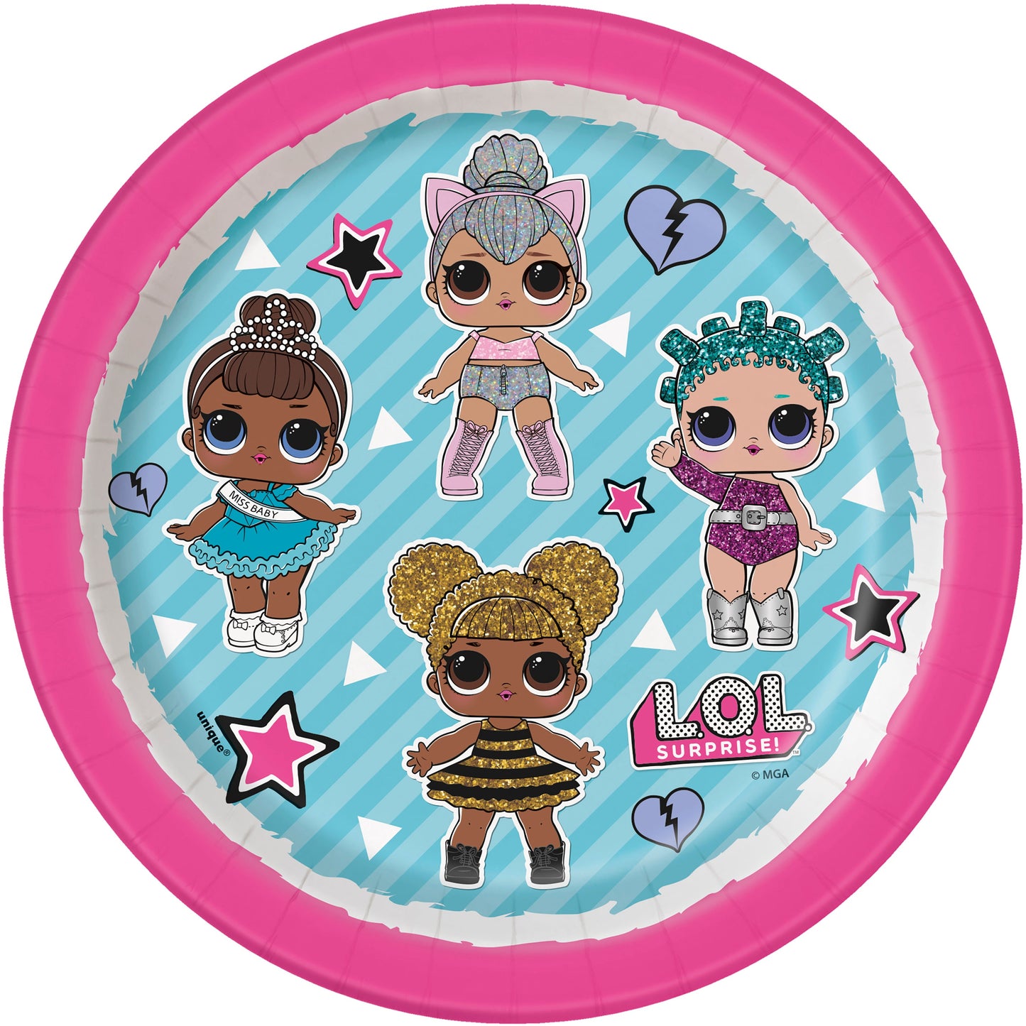 LOL Surprise Round 7" Dessert Plates 8ct