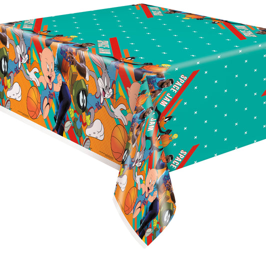 Space Jam Rectangular Plastic Table Cover, 54" x 84"