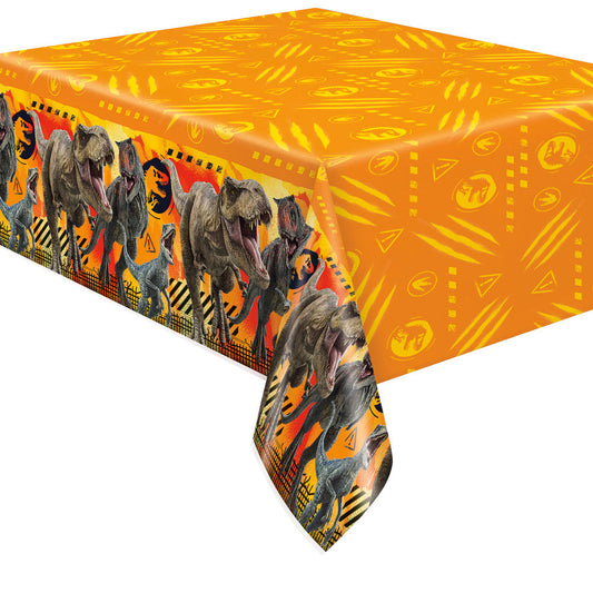 Jurassic World 3 Rectangular Plastic Table Cover, 54" x 84"