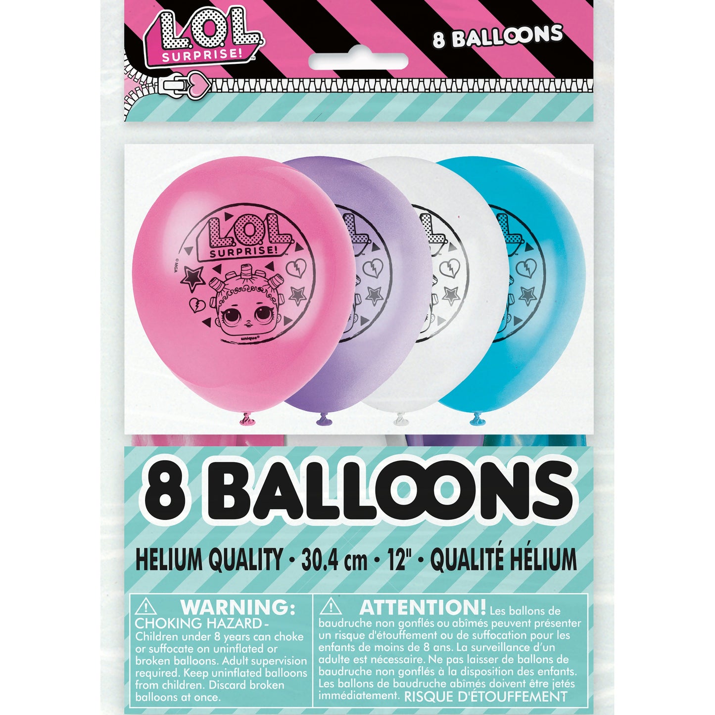 LOL Surprise 12" Latex Balloons, 8ct