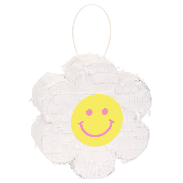 Groovy Birthday Happy Face Daisy Mini Pinata Favor Decoration