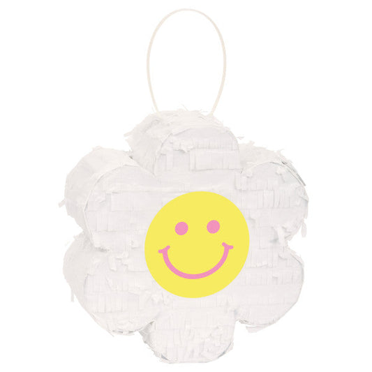 Groovy Birthday Happy Face Daisy Mini Pinata Favor Decoration