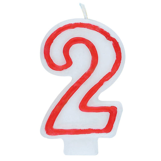 Number 2 Deluxe Birthday Candle