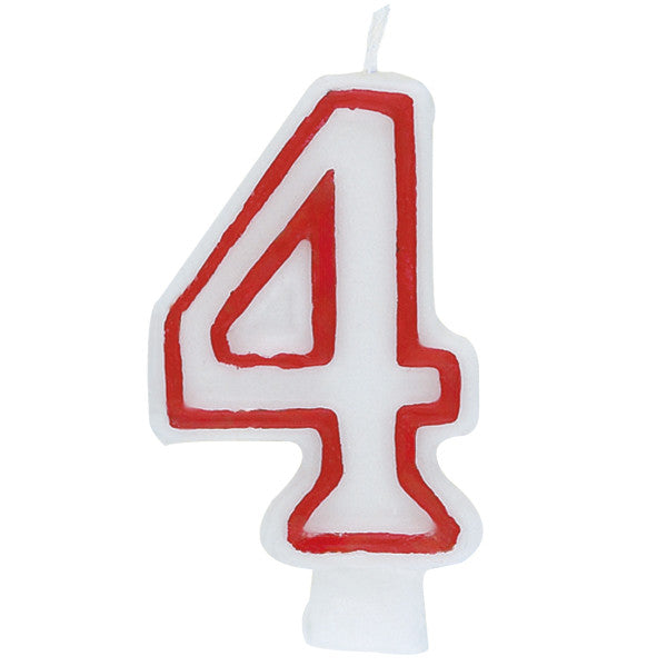 Number 4 Deluxe Birthday Candle