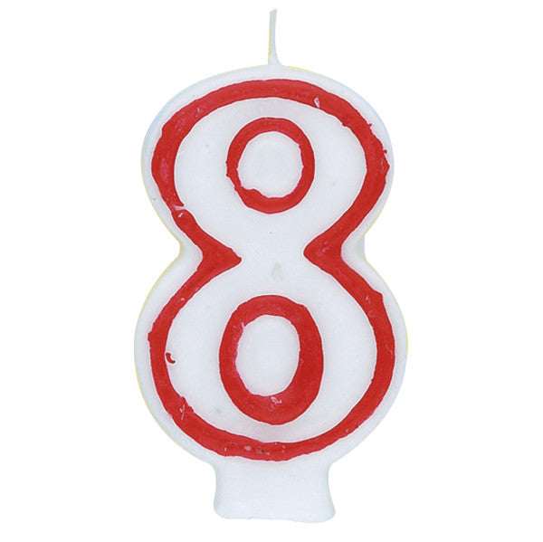 Number 8 Deluxe Birthday Candle