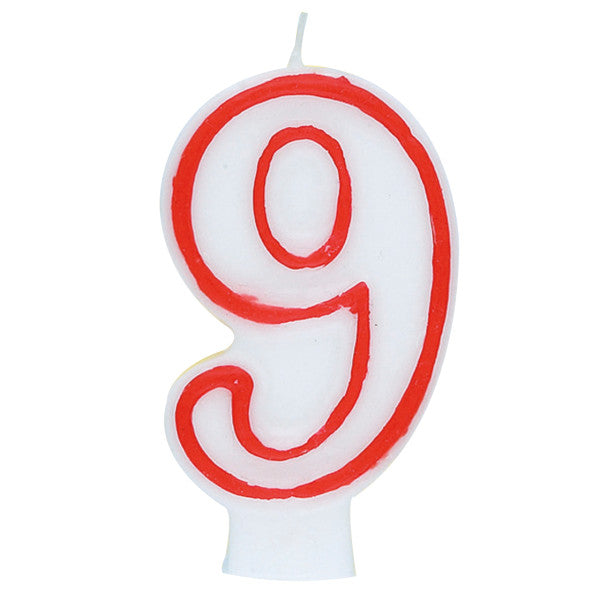 Number 9 Deluxe Birthday Candle