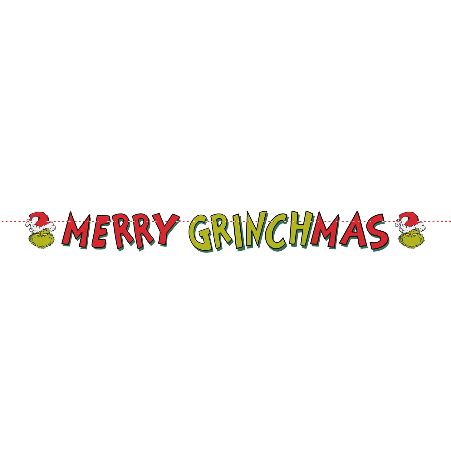 Grinch "Merry Grinchmas" Cutout Letter Banner, 7 ft