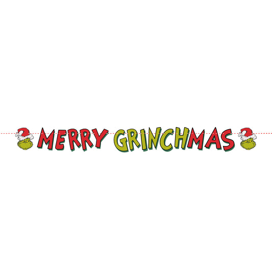 Grinch "Merry Grinchmas" Cutout Letter Banner, 7 ft