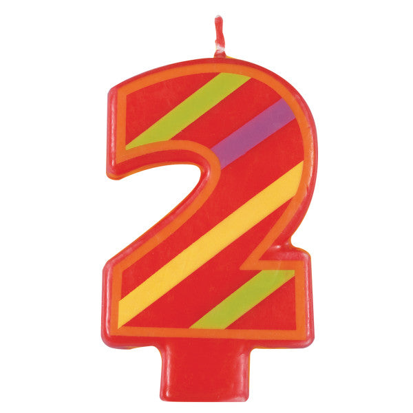 Number 2 Decorative Birthday Candle