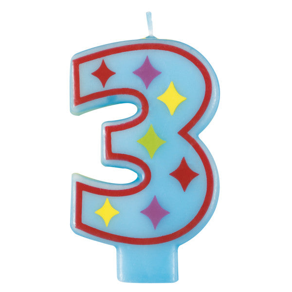 Number 3 Decorative Birthday Candle
