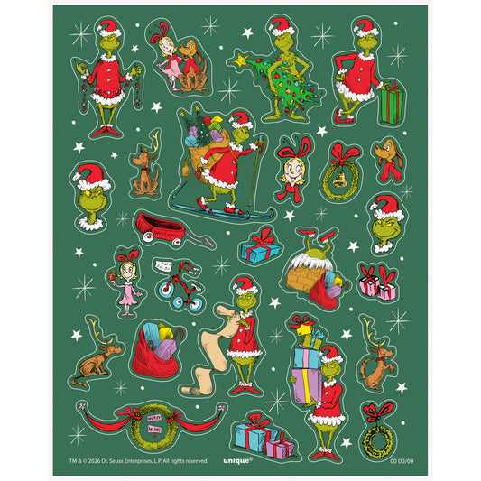Grinch Sticker Sheets, 4ct