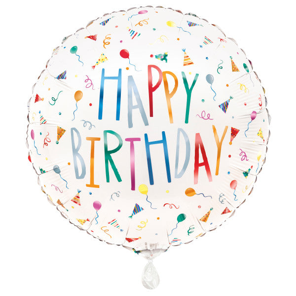 Birthday Mayhem Round Foil Balloon 17", Bulk