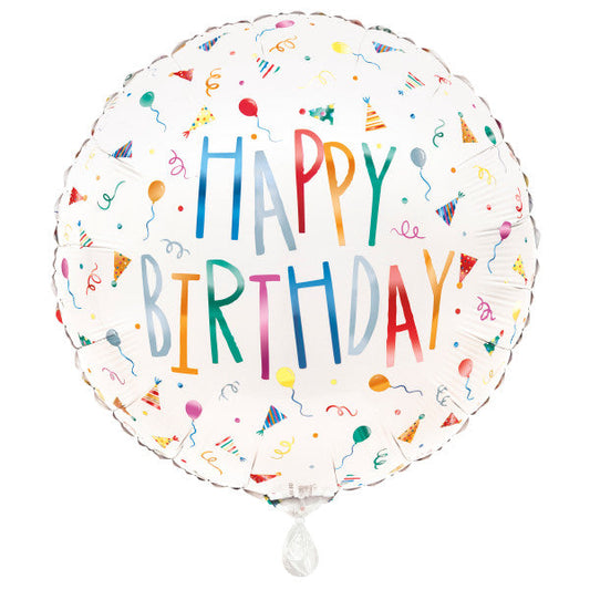 Birthday Mayhem Round Foil Balloon 17", Bulk