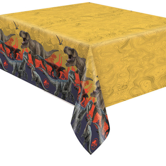 Jurassic World 3 Rectangular Plastic Table Cover, 54" x 84"