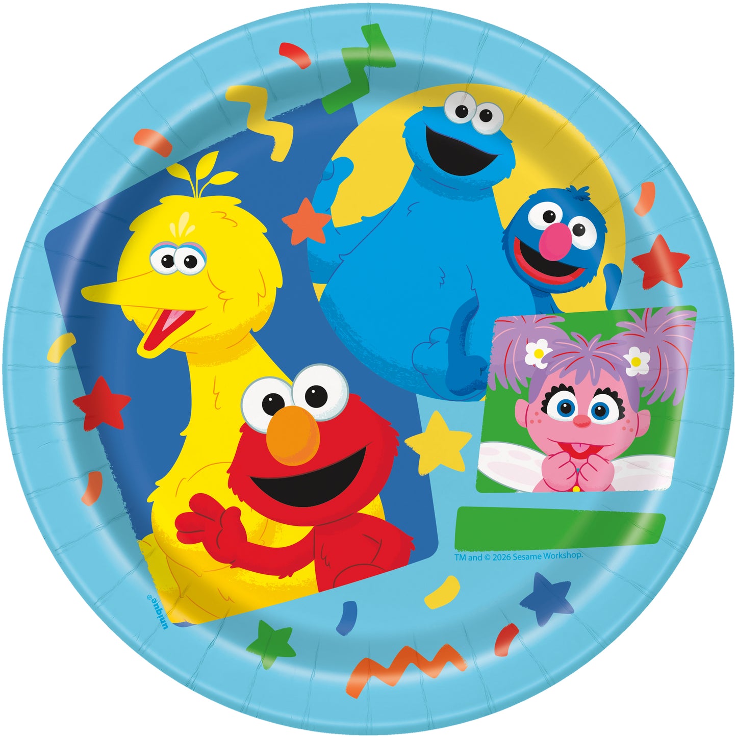 Sesame Street Round 7" Dessert Plates, 8ct