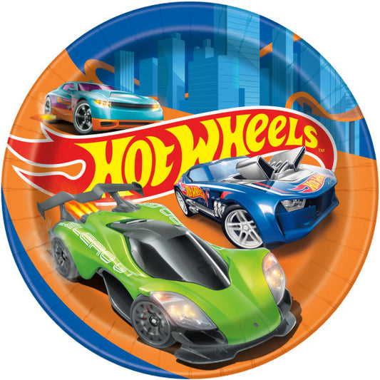 Hot Wheels Round 7" Dessert Plates, 8ct
