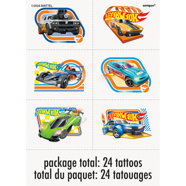 Hot Wheels Tattoos, 24ct
