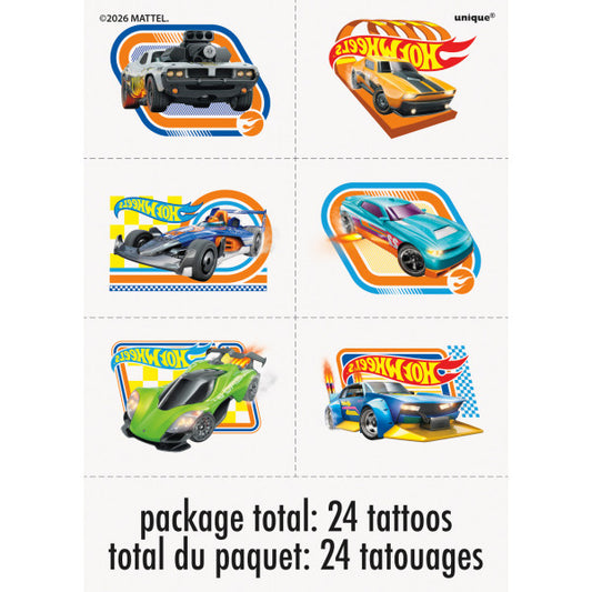 Hot Wheels Tattoos, 24ct