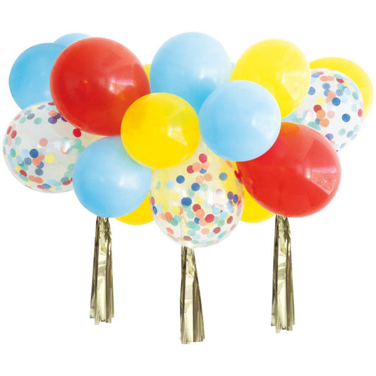 Red, Blue, Yellow, and Confetti Mini Balloon Arch Kit