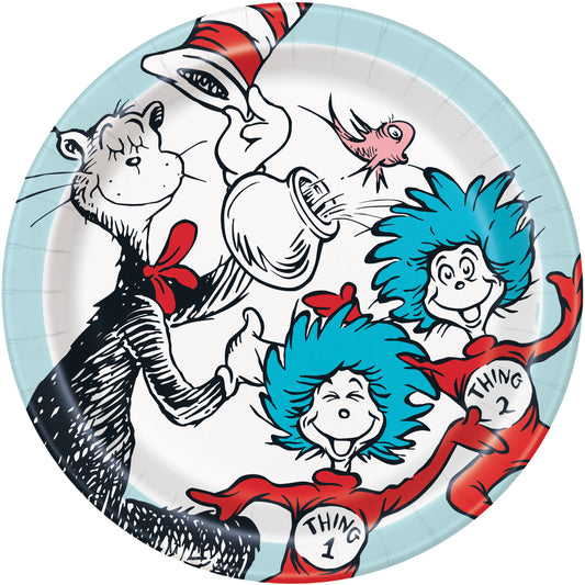 Cat in the Hat Round 9" Dinner Plates, 8ct