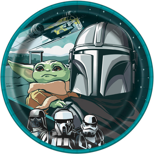 Mandalorian The Child Round 9" Dinner Plates, 8ct