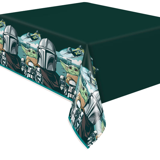 Mandalorian The Child Rectangular Plastic Table Cover, 54" x 84" - Short Fold